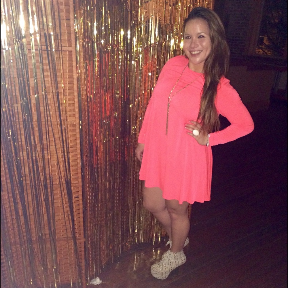 Glamorous Neon Coral Dress